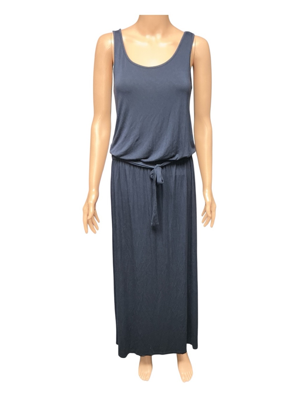 MICHAEL Michael Kors - EC - Navy Sleeveless Scoop Maxi Dress with Tie Waist